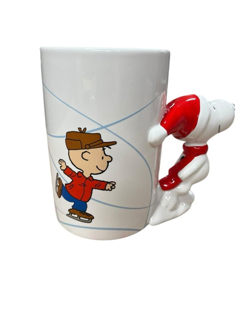 Set of 2 Christmas Snoopy Coffee Mugs 20oz Ceramic Charlie Brown Snoopy Handle